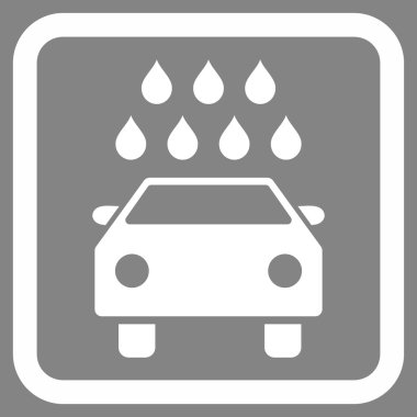 Araba duş düz vektör simgesi