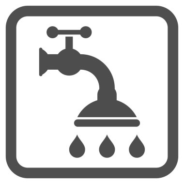 Duş musluk düz vektör simgesi