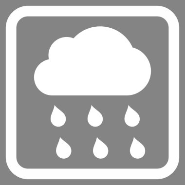 Yağmur bulutu düz vektör simgesi