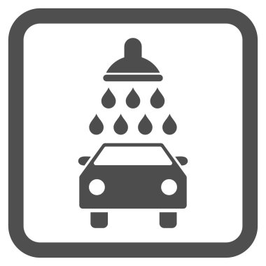 Araba duş düz vektör simgesi