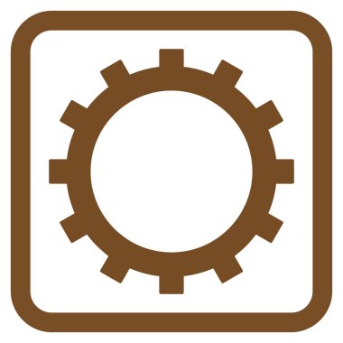 dişli düz vektör simgesi