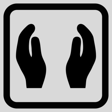 Bakım el düz vektör simgesi