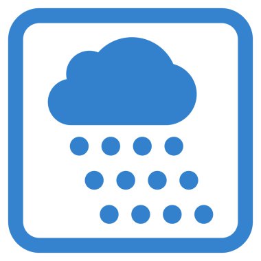 Yağmur bulutu düz vektör simgesi