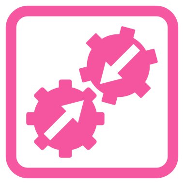 Dişli Tümleştirme düz vektör simgesi