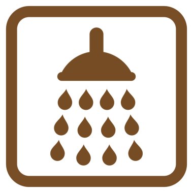 Duş düz vektör simgesi