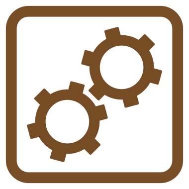 dişliler düz vektör simgesi