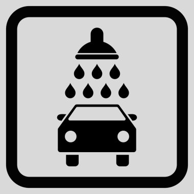 Araba duş düz vektör simgesi