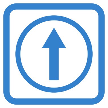 Yukarı yönlü ok düz vektör simgesi