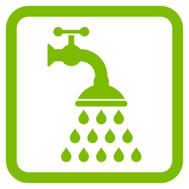 Duş musluk düz vektör simgesi