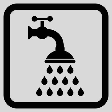 Duş musluk düz vektör simgesi