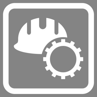 Geliştirme işçisi düz vektör simgesi