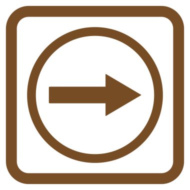 Sağ yuvarlak ok düz vektör simgesi