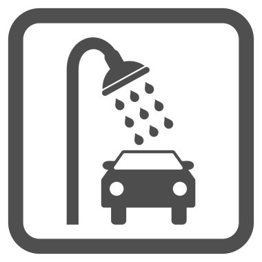 Araba duş düz vektör simgesi