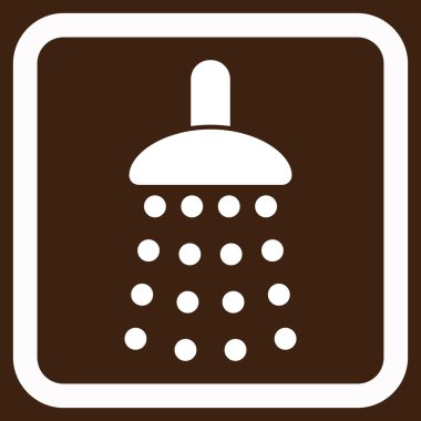 Duş düz vektör simgesi