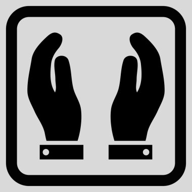 Bakım el düz vektör simgesi