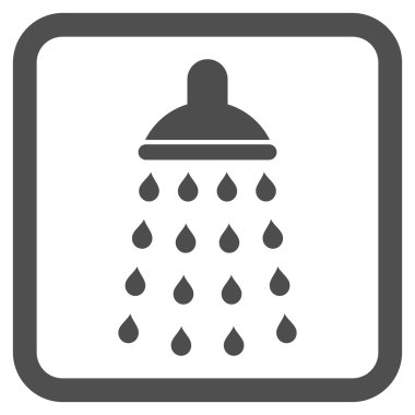 Duş düz vektör simgesi