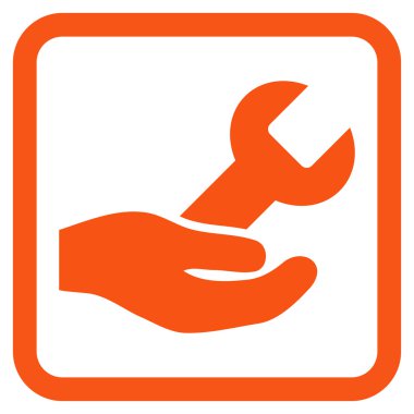 Onarım hizmeti düz vektör simgesi