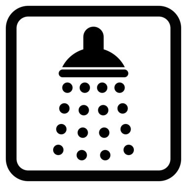 Duş düz vektör simgesi