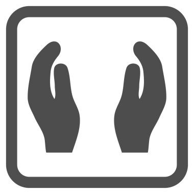 Bakım el düz vektör simgesi