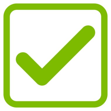 Tamam düz vektör simgesi