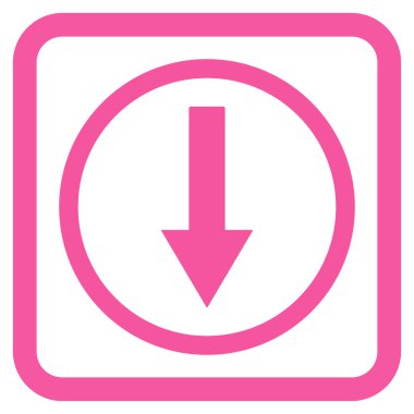 Rownded ok düz vektör simgesi