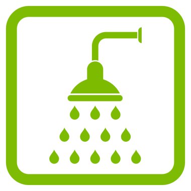 Duş düz vektör simgesi