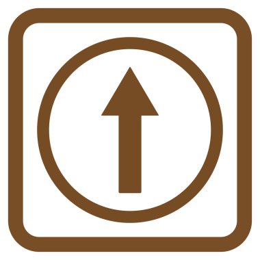 Yukarı yönlü ok düz vektör simgesi