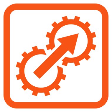 Dişli Tümleştirme düz vektör simgesi