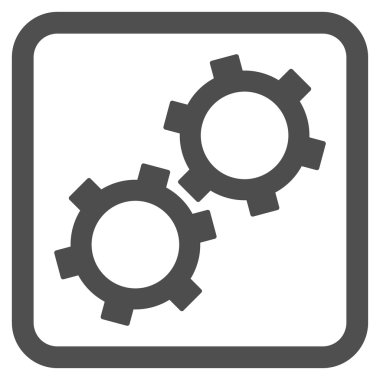 dişliler düz vektör simgesi