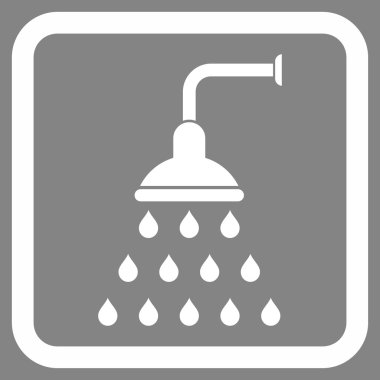 Duş düz vektör simgesi
