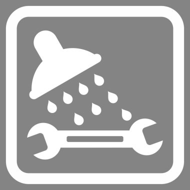 Duş sıhhi tesisat düz vektör simgesi