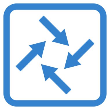 Merkezcil oklar düz vektör simgesi