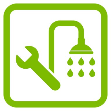 Sıhhi tesisat düz vektör simgesi