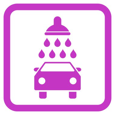 Araba duş düz vektör simgesi