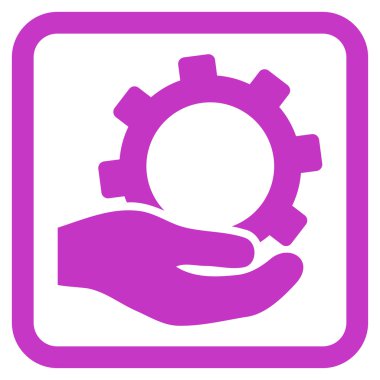 Hizmet düz vektör simgesi