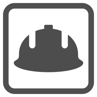 İnşaat kask düz vektör simgesi