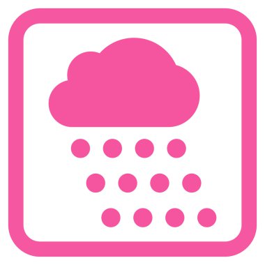 Yağmur bulutu düz vektör simgesi