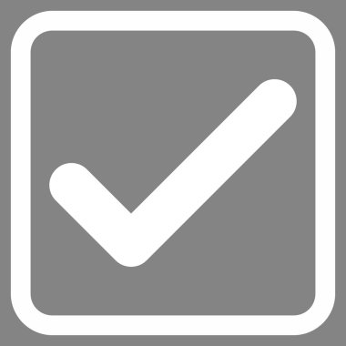 Tamam düz vektör simgesi