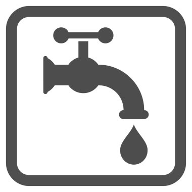 Su musluk düz vektör simgesi