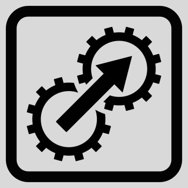 Dişli Tümleştirme düz vektör simgesi