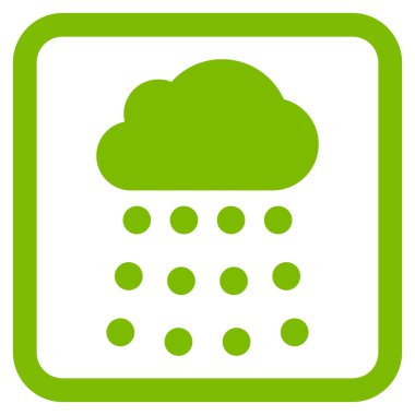 Yağmur bulutu düz vektör simgesi