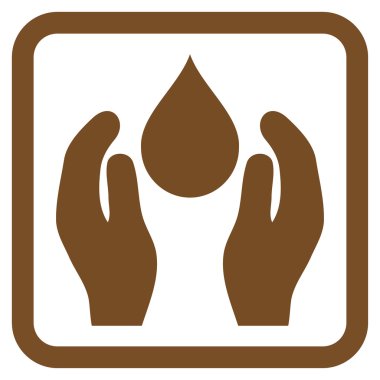 Su bakımı düz vektör simgesi