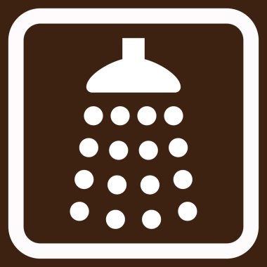 Duş düz vektör simgesi