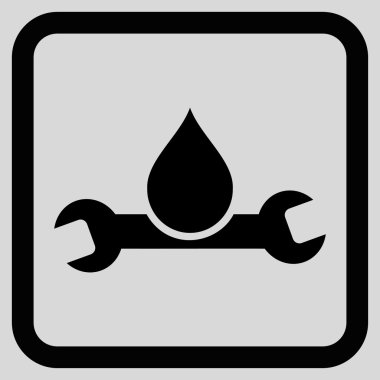 Sıhhi tesisat düz vektör simgesi