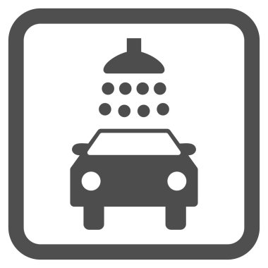 Araba duş düz vektör simgesi