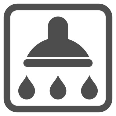 Duş düz vektör simgesi