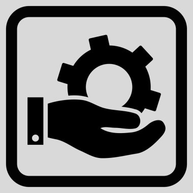 Hizmet düz vektör simgesi