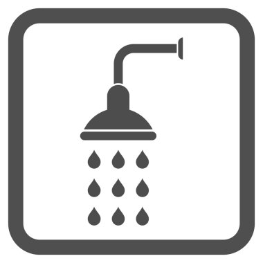 Duş düz vektör simgesi