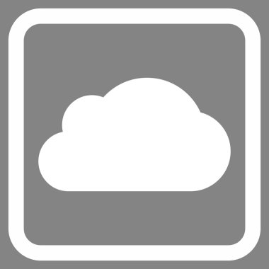 bulut düz vektör simgesi