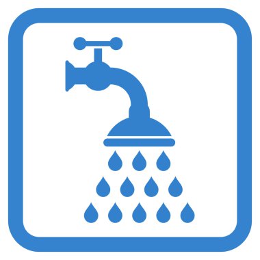 Duş musluk düz vektör simgesi